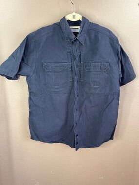 5.11 Tactical Short Sleeve Button-Down Shirt - Navy Blue